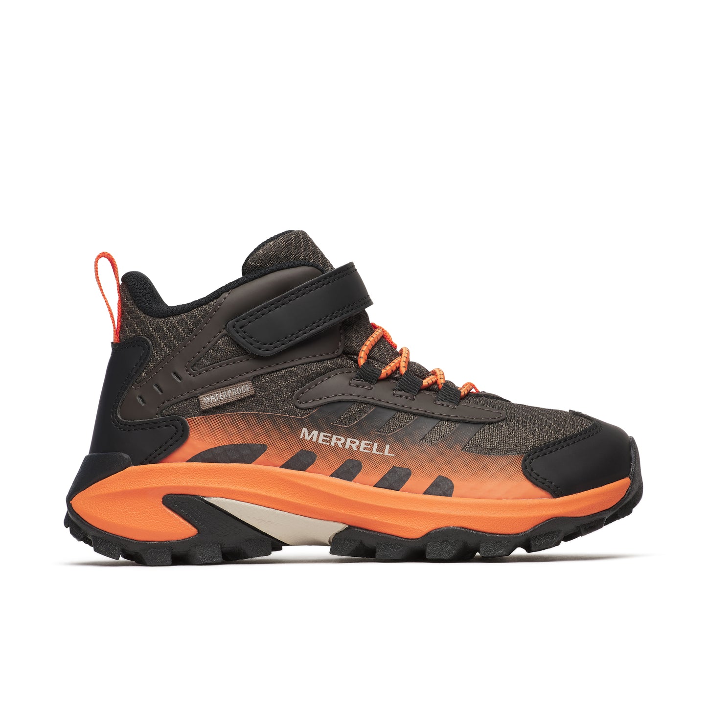 Moab Speed 2 Mid A/C Waterproof Hiker - Big Kid Gunsmoke/Orange