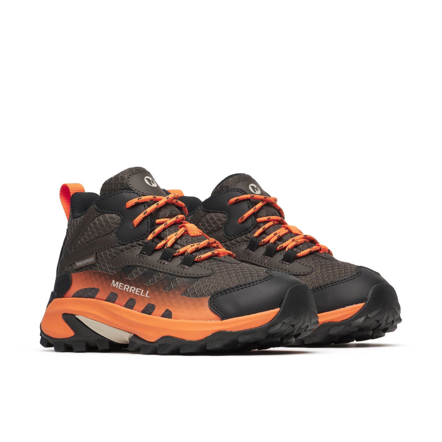 Moab Speed 2 Mid Waterproof Hiker - Big Kid Gunsmoke/Orange