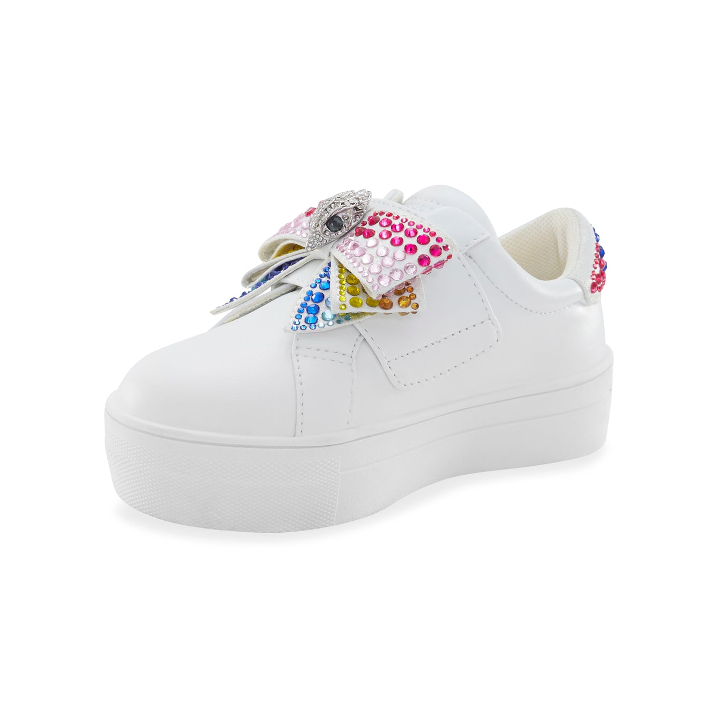 Mini Laney Bow Sneaker - Big Kid White Multi