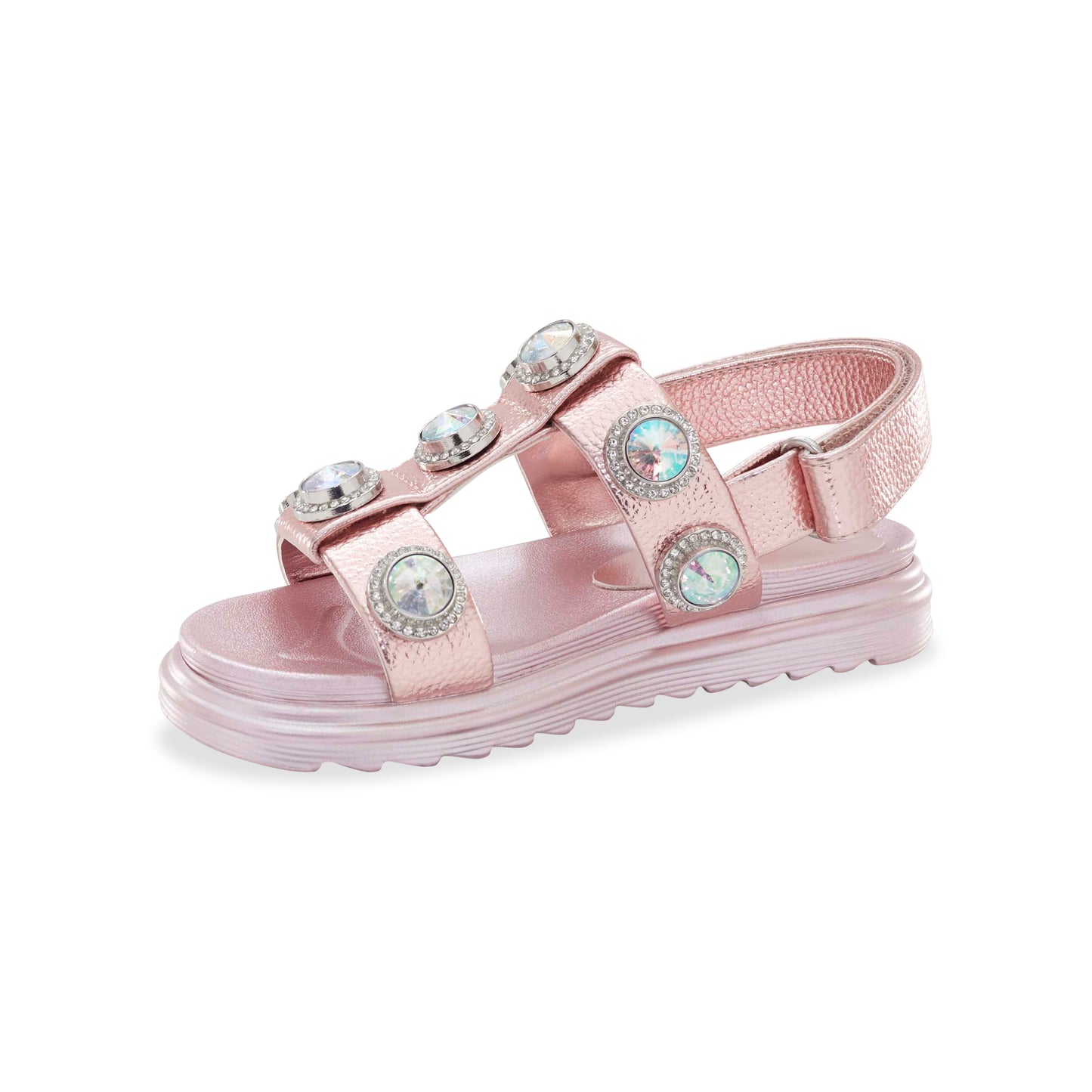 Mini Orson Crystal Sandal - Big Kid Pink