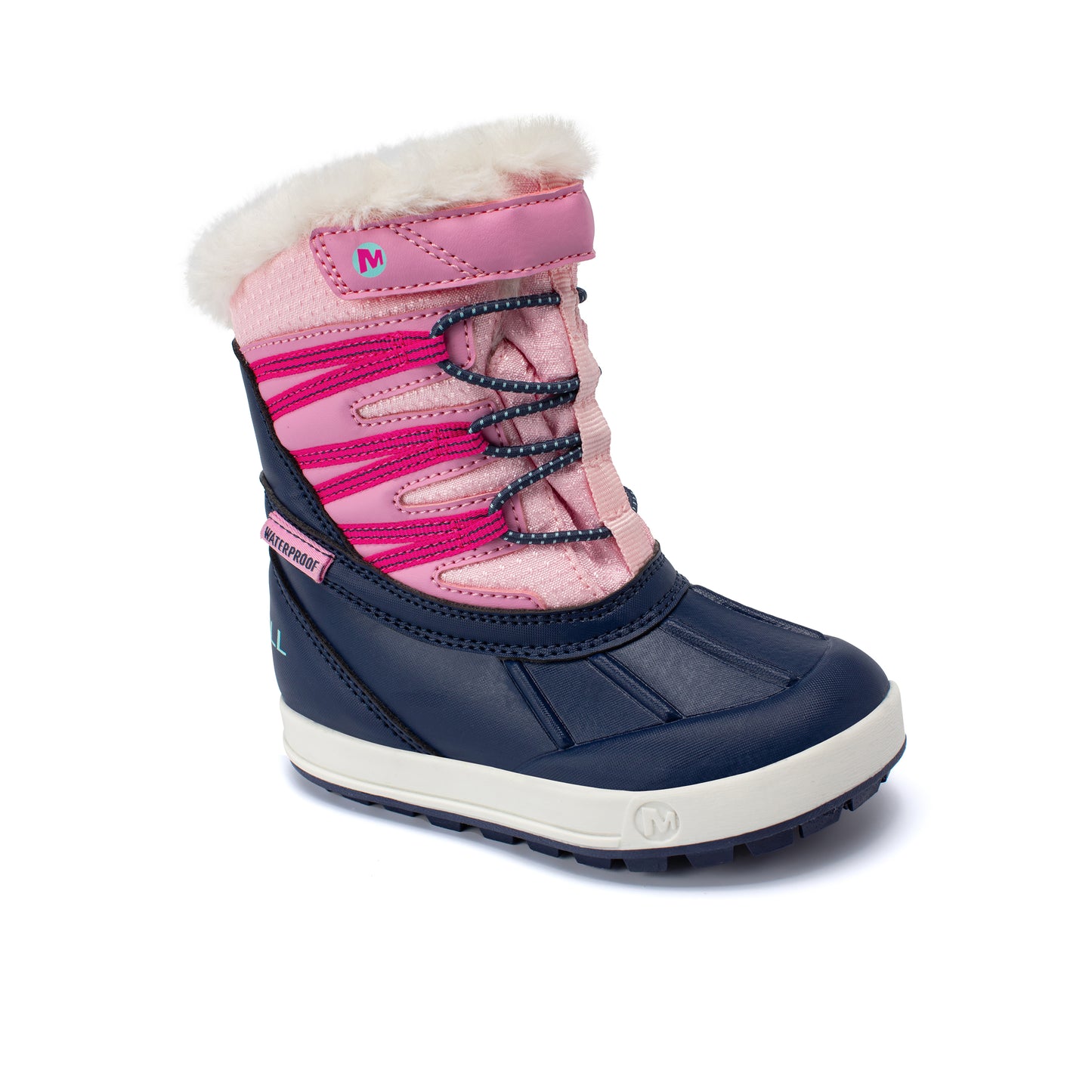 Snow Bank 5.0 Jr. Waterproof Boot - Little Kid Navy/Pink