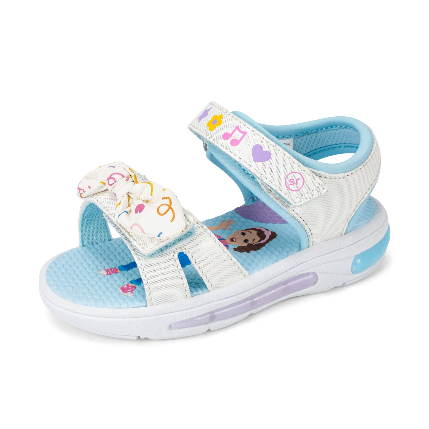 Light Up Bow Sandal - Little Kid White