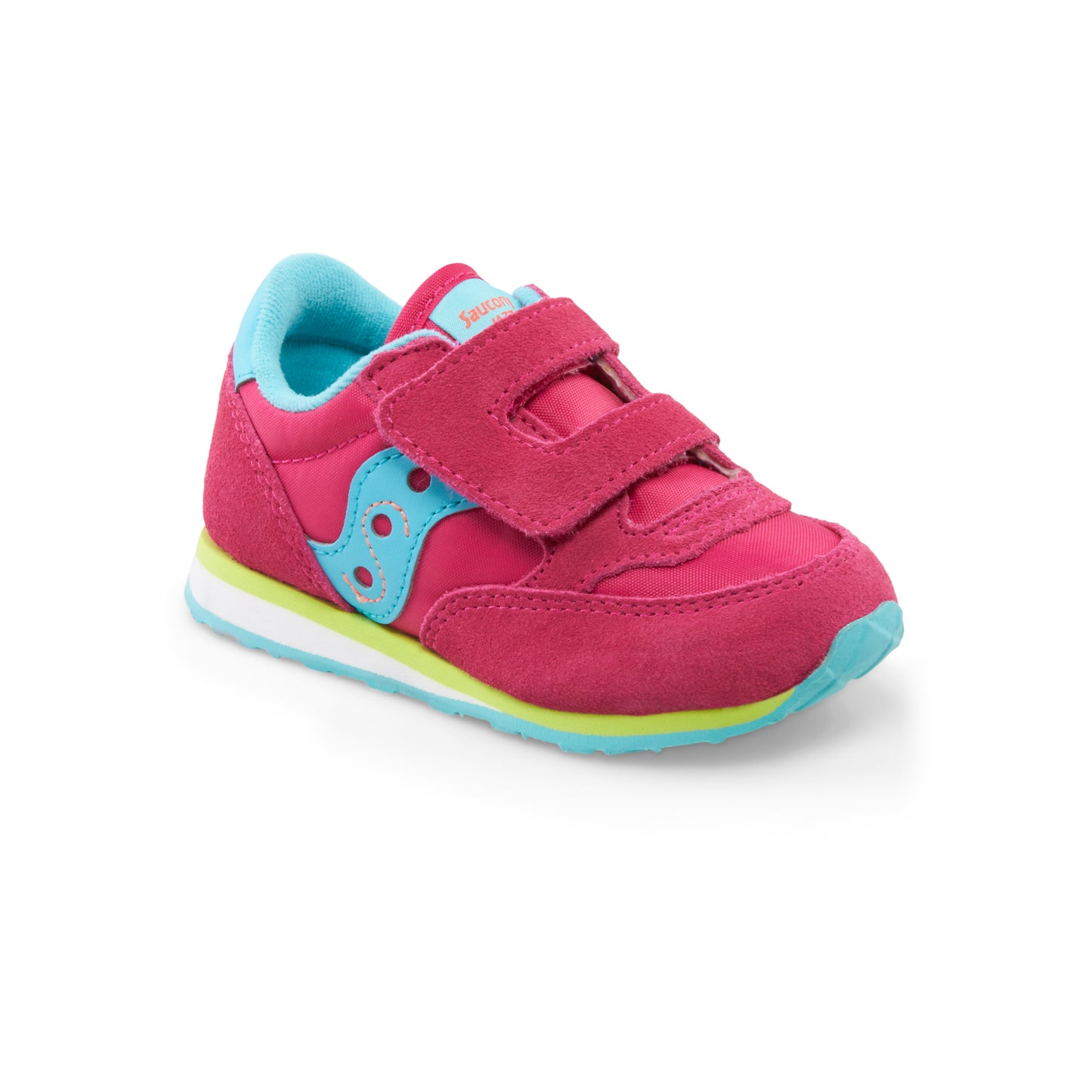 Jazz Hook & Loop Sneaker Pink/Turq/Lime