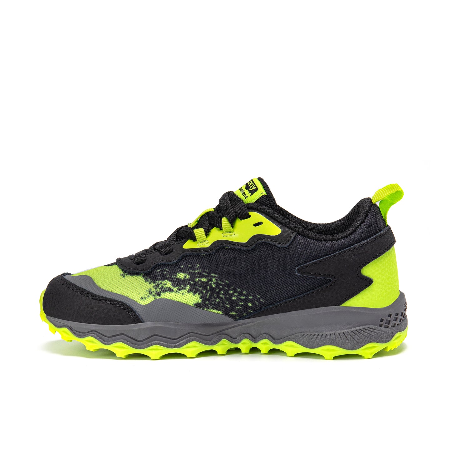 Peregrine KDZ Shield Sneaker - Big Kid Black/Lime