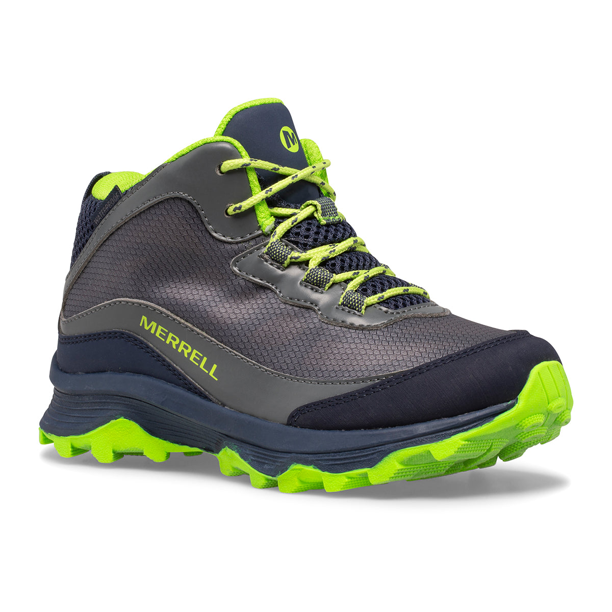 Moab Speed Mid Waterproof Hiking Boot Navy/Grey/Lime