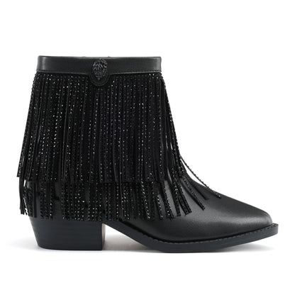 Fringe Boot - Big Kids Black