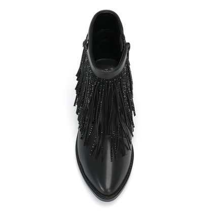 Fringe Boot - Big Kids Black