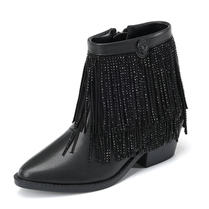 Fringe Boot - Big Kids Black