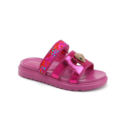 Kensington Cutout Mule Sandal  - Big Kid Purple Red