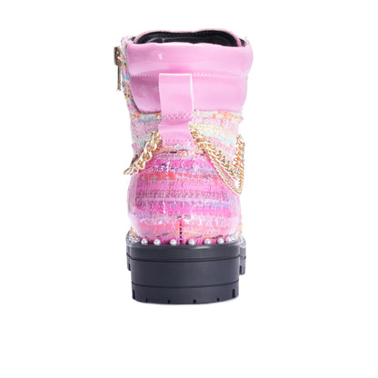 Mini Chelsea Combat Boot - Big Kids Pink Multi