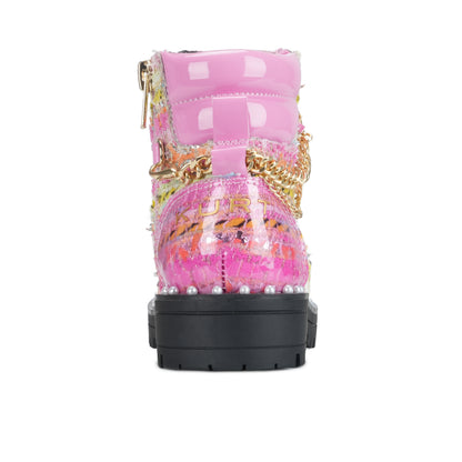 Mini Chelsea Combat Boot - Little Kids Pink Multi