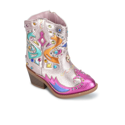Mini Kensington Cowboy Boot - Little Kids Rainbow