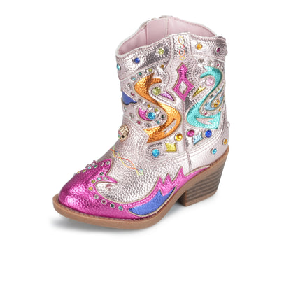 Mini Kensington Cowboy Boot - Little Kids Rainbow