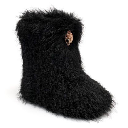 Mini Kensington Slipper Boot - Big Kids Black