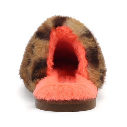 Mini Kensington Slipper - Big Kids Orange Leopard