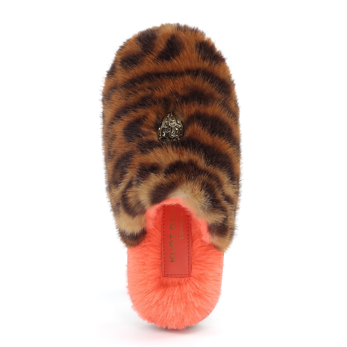 Mini Kensington Slipper - Big Kids Orange Leopard