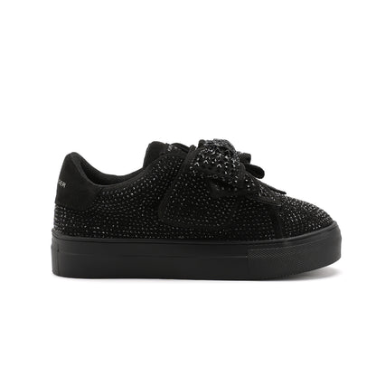 Mini Laney Bow Sneaker - Big Kid Black