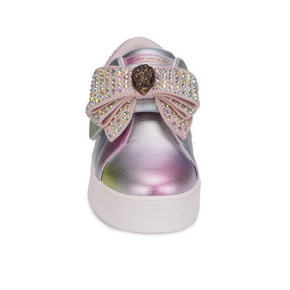 Mini Laney Bow Sneaker - Big Kid Pink Iridescent