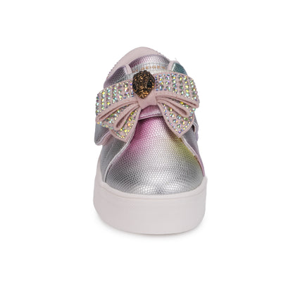 Mini Laney Bow Sneaker - Little Kid Pink Iridescent
