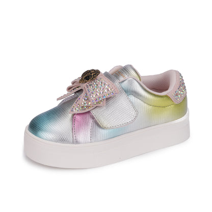 Mini Laney Bow Sneaker - Little Kid Pink Iridescent