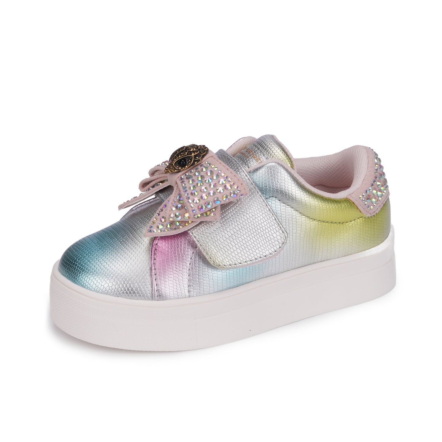 Mini Laney Bow Sneaker - Little Kid Pink Iridescent