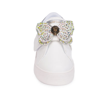 Mini Laney Butterfly Sneaker - Big Kid White