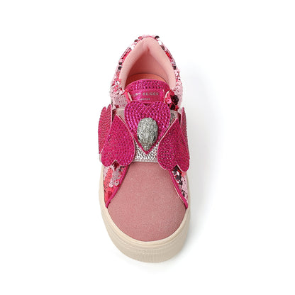 Mini Laney Heart Strap Sneaker - Big Kid Pink
