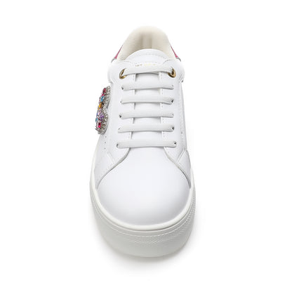 Mini Laney Love Heart Sneaker  - Big Kid White