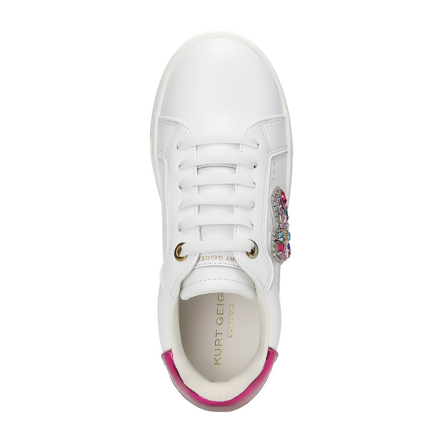 Mini Laney Love Heart Sneaker  - Big Kid White