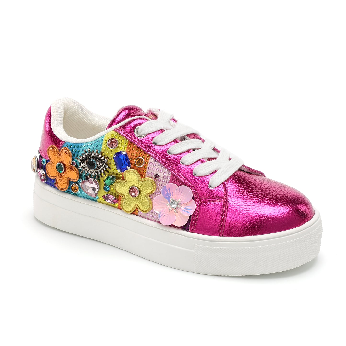 Mini Laney Tutti Frutti Sneaker - Big Kid Fuchsia Multi