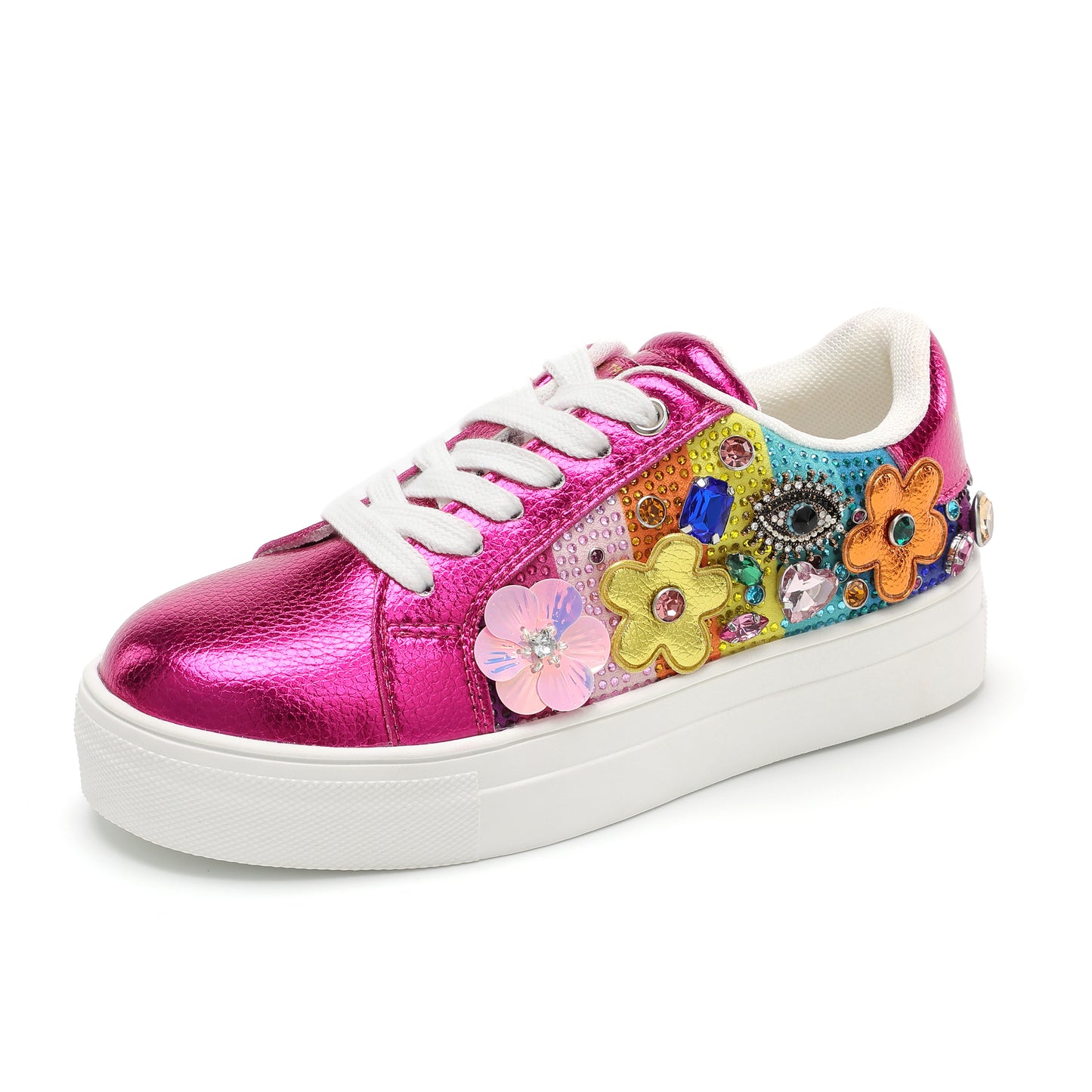 Mini Laney Tutti Frutti Sneaker - Big Kid Fuchsia Multi