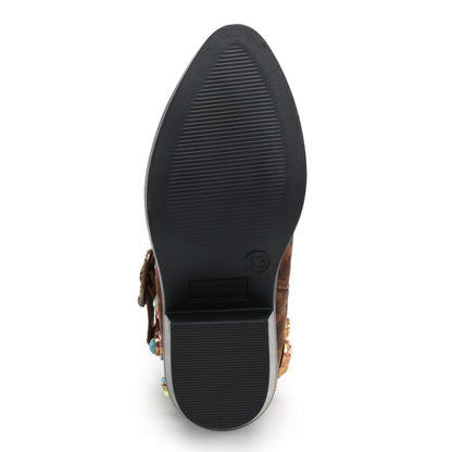 Mini Mayfair Western Boot - Big Kids Brown