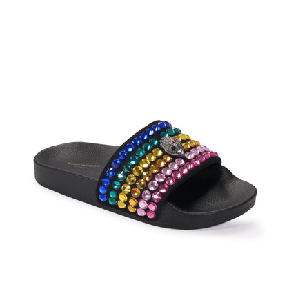 Mini Meena Eagle Sandal - Big Kid Black Rainbow