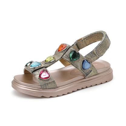 Mini Orson Hearts Sandal  - Big Kid Gold