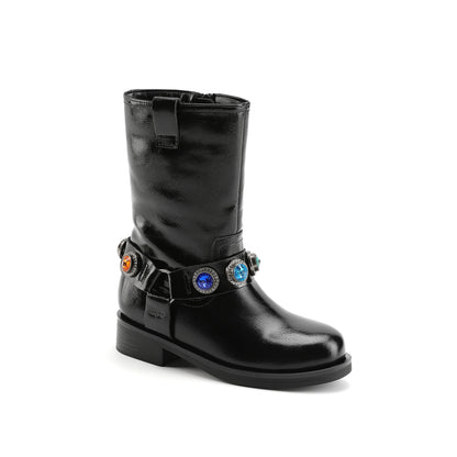 Octavia Pull On Boot - Big Kid Black Multi
