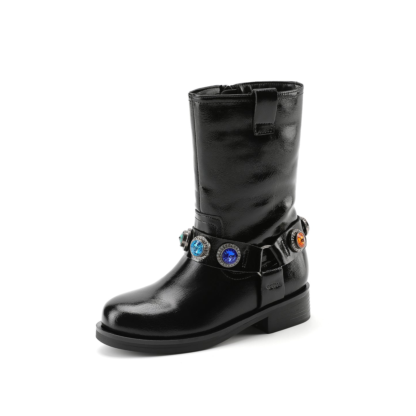 Octavia Pull On Boot - Big Kid Black Multi