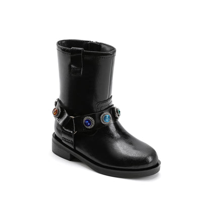 Octavia Pull On Boot - Little Kid Black Multi