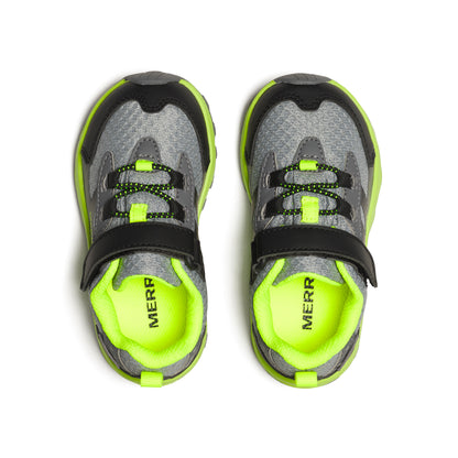 Moab Speed 2 Low A/C Jr Waterproof Sneaker - Little Kid Grey/Black/Citron