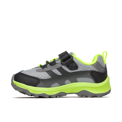 Moab Speed 2 Low A/C Jr Waterproof Sneaker - Little Kid Grey/Black/Citron