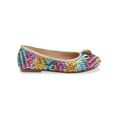 Mini Eagle Ballet Flat - Big Kid Gold Multi