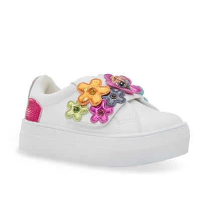 Mini Flower Petal Sneaker - Little Kid White/Multi