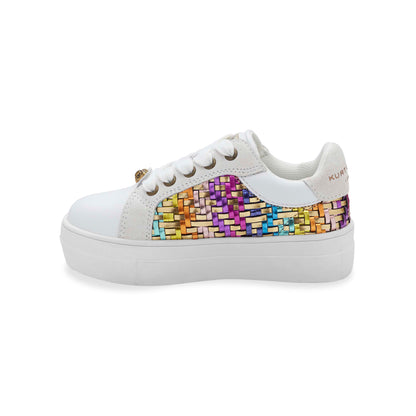 Mini Kensington Sneaker - Little Kid White/Gold
