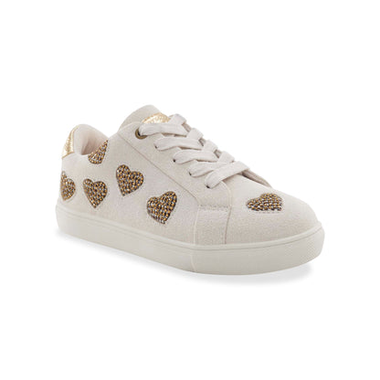 Mini Laney Love Sneaker - Big Kid Bone Gold