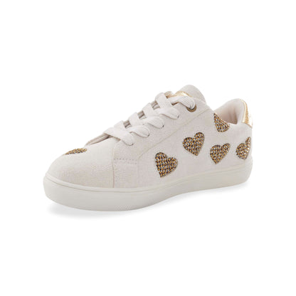 Mini Laney Love Sneaker - Big Kid Bone Gold