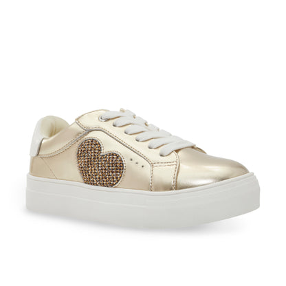 Mini Luckson Heart Sneaker - Big Kid Gold
