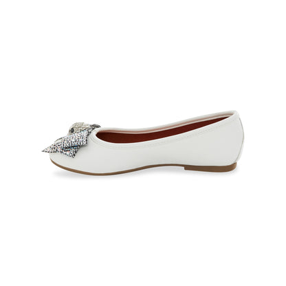 Mini Kensington Ballet Flat - Big Kid White