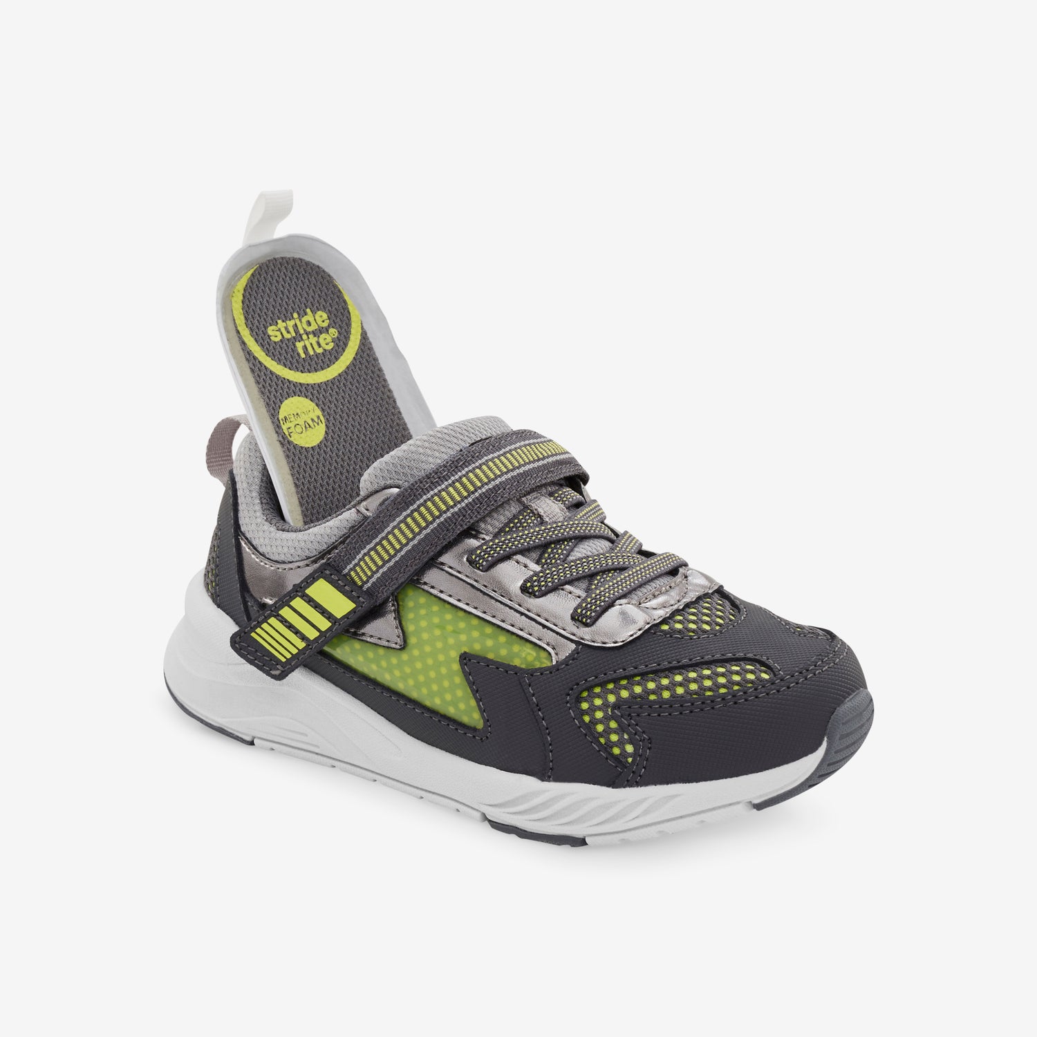 Light-Up Zips Cosmic-XW-Adaptable Sneaker Grey/Neon