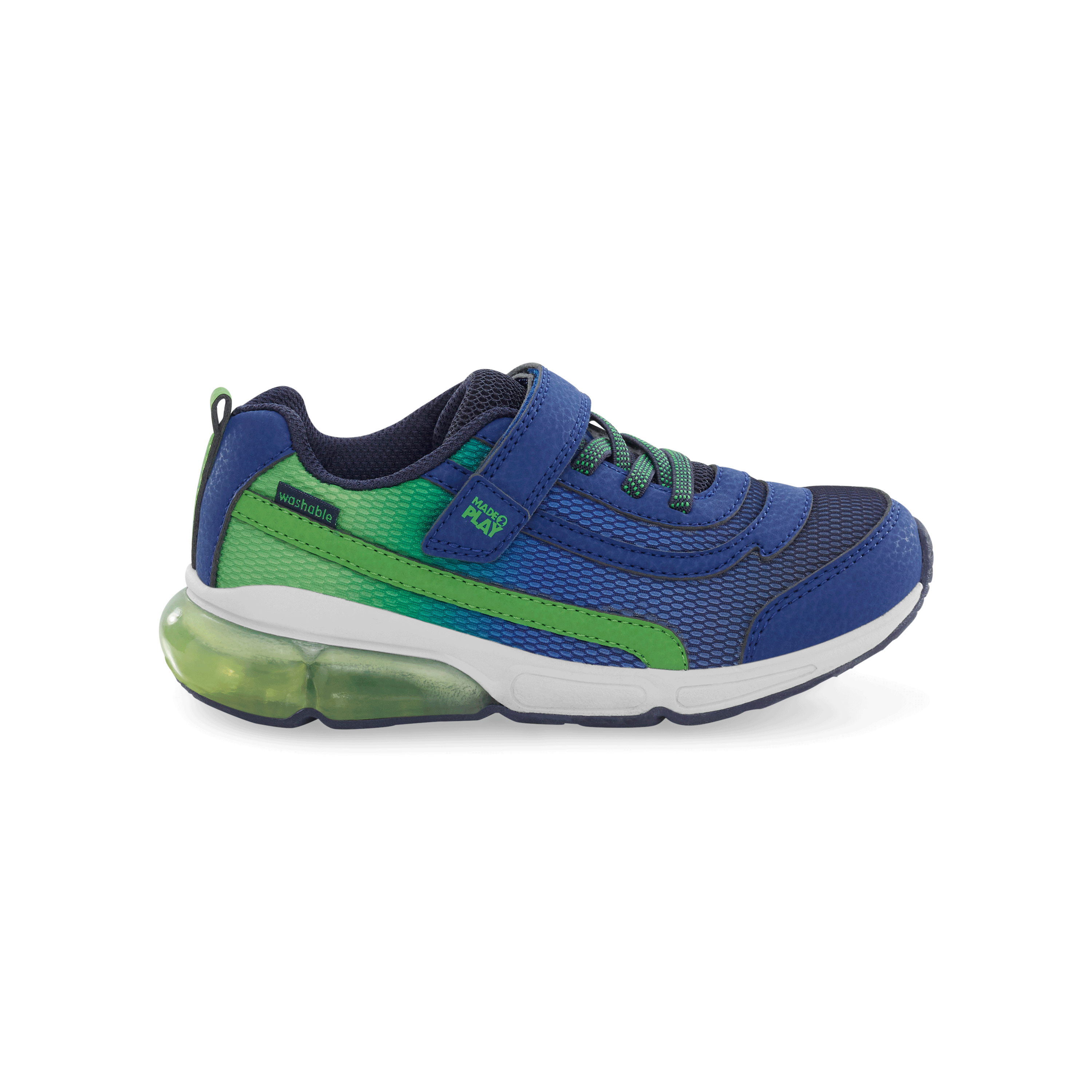 Stride Rite Sneaker Bambino Made 2 Play Ryder - Navy/Royal/Lime - Taglia 11 M US Little Kid