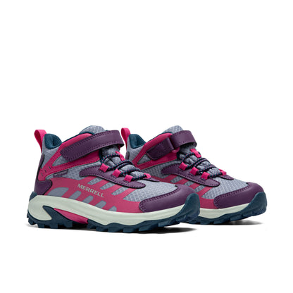 Moab Speed 2 Mid A/C Waterproof Hiker - Big Kid Berry/Navy