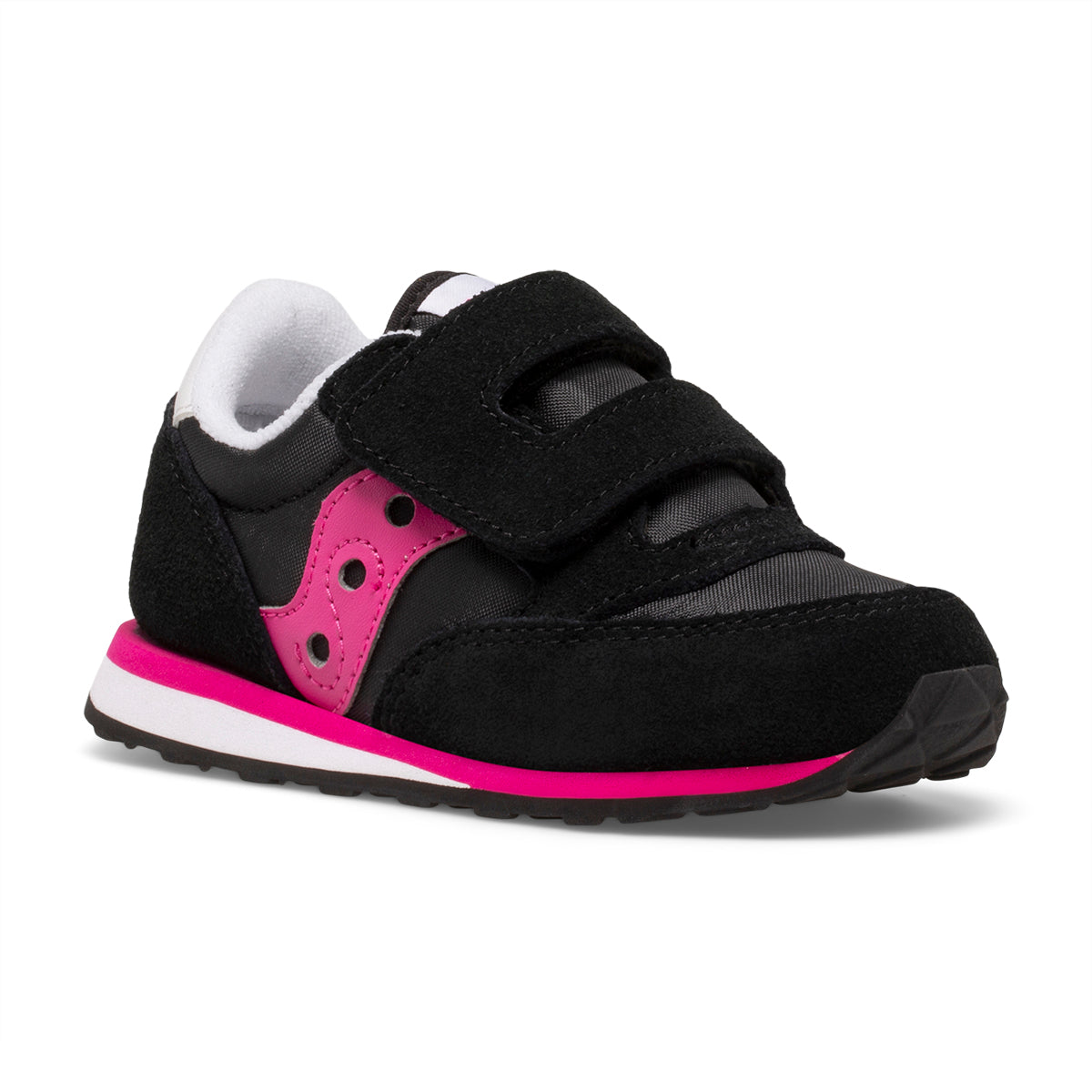 Saucony Jazz Hook & Loop Sneaker Black/Pink